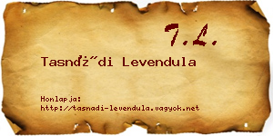 Tasnádi Levendula névjegykártya